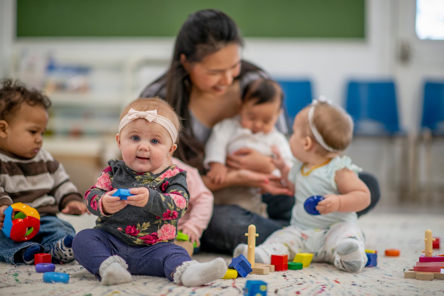 Childcare Worker with Babies