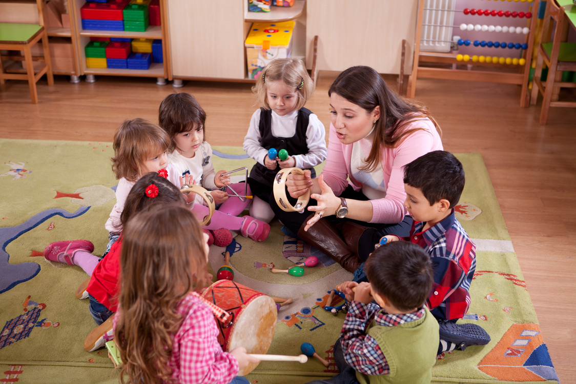 Preschoolers and Teacher