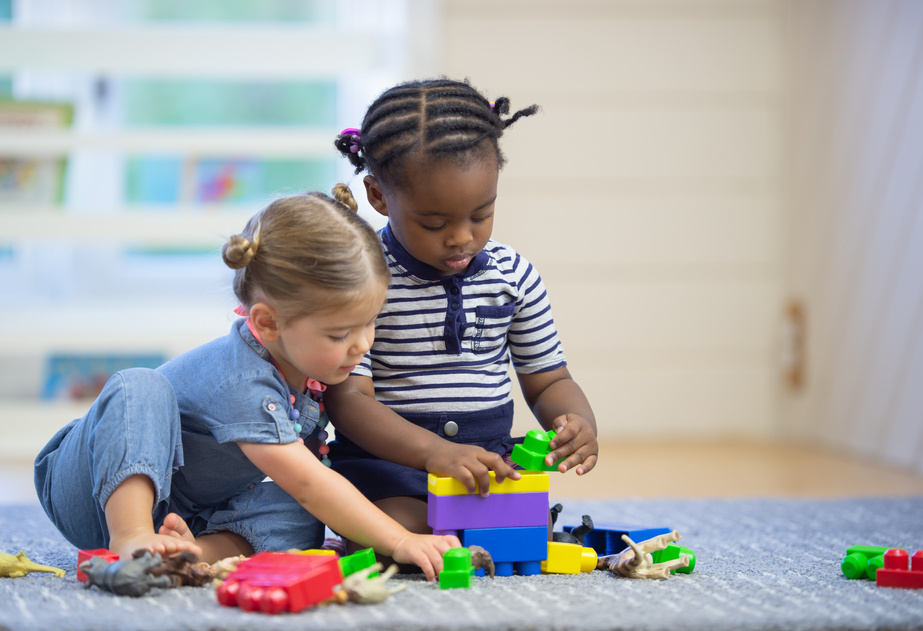 Toddlers playing together