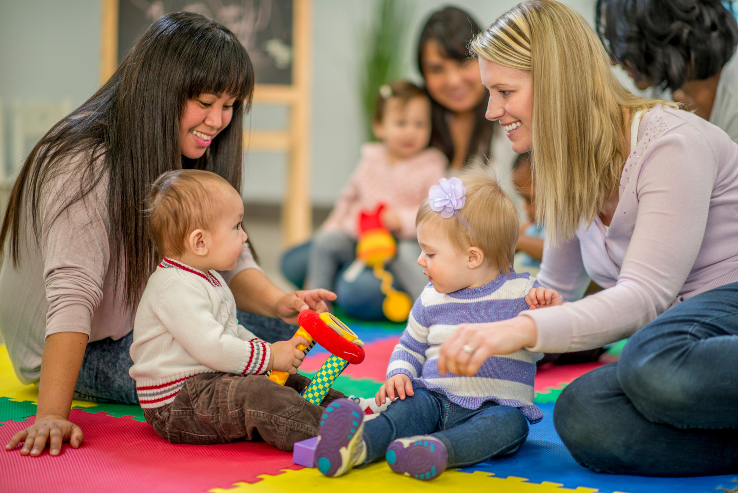 Group of Toddlers Playing with Toys